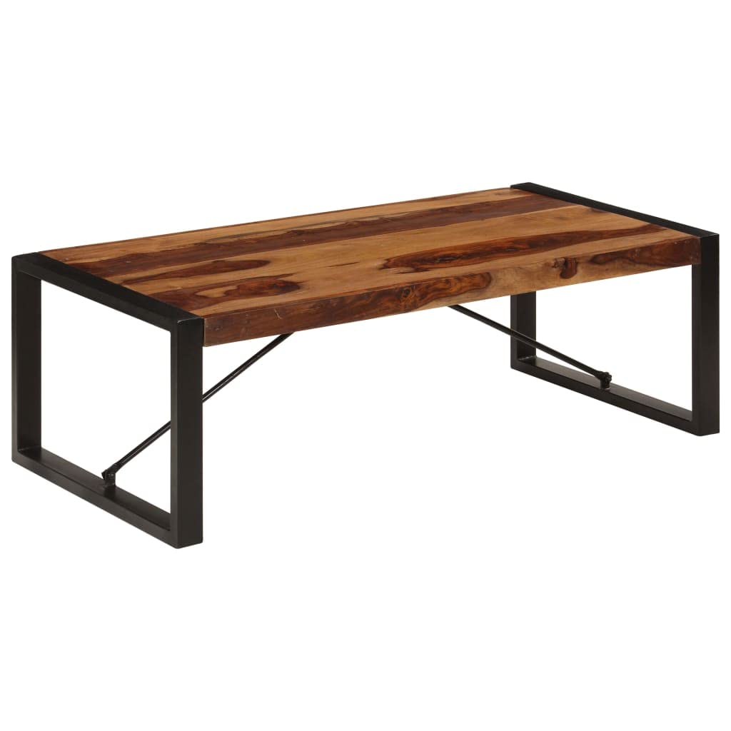 Brown Solid Sheesham Wood Coffee Table A350