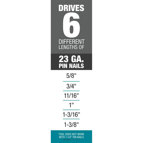 18V Cordless 23 Gauge Pin Nailer M9354