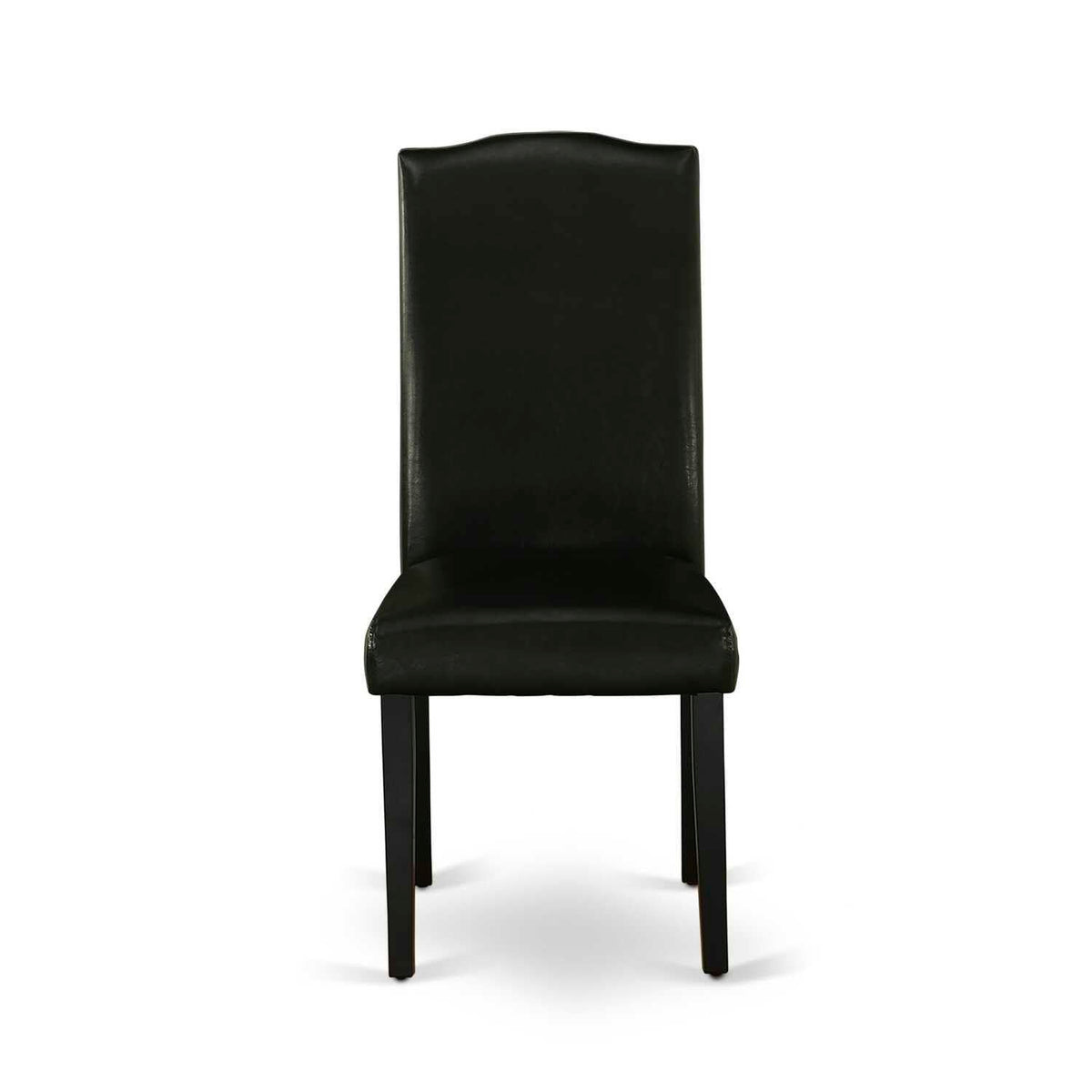 Black Faux Leather Dining Chairs Set of 2 H415