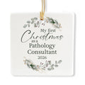 Ceramic 3-inch Square-Shaped Christmas Ornament N38959