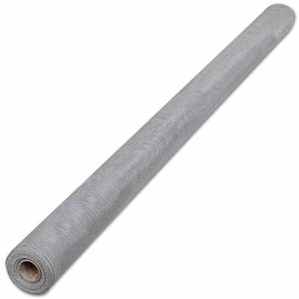 Aluminum Mesh Screen 39.4"x196.9" Silver S53877