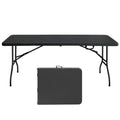 6 FT Black Folding Table with Carry Handle C9005