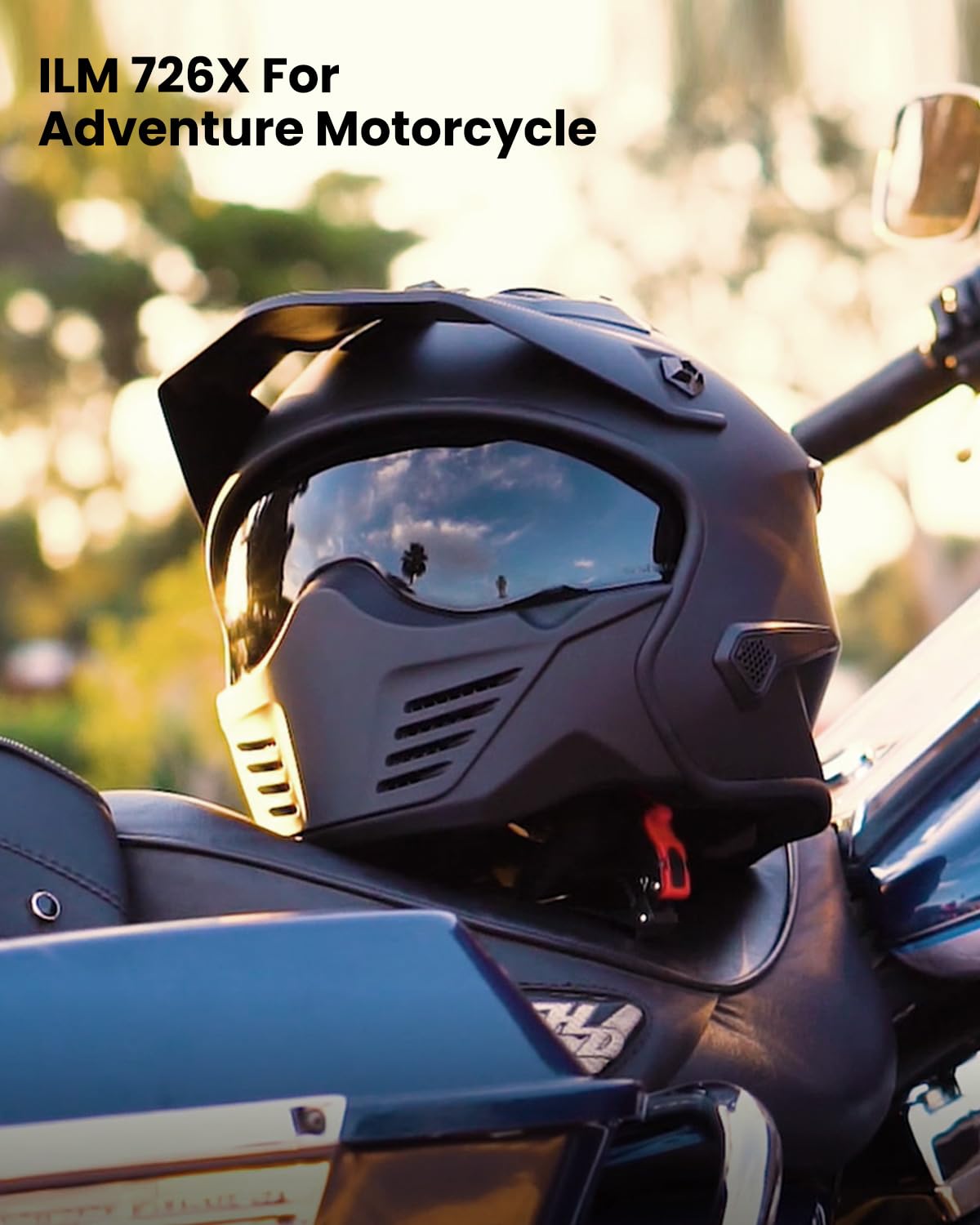 Open Face 3/4 Half Motorcycle Helmet DOT Matte Black M D8726