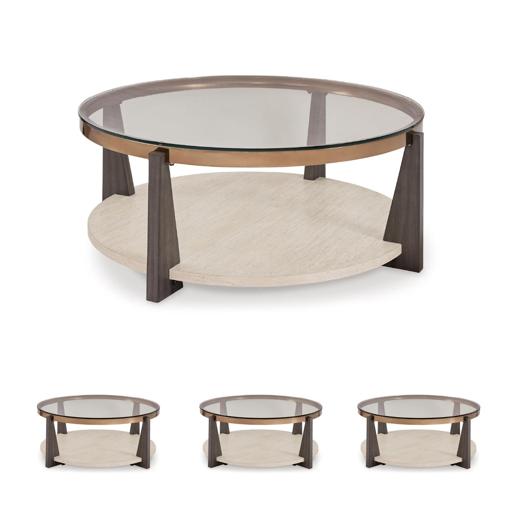 Round Glass Coffee Table X28890