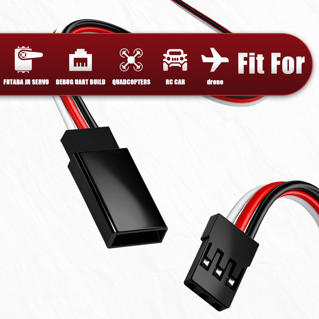 150mm 3 Pin Servo Extension Cable Y Connector 10-Pack R825201