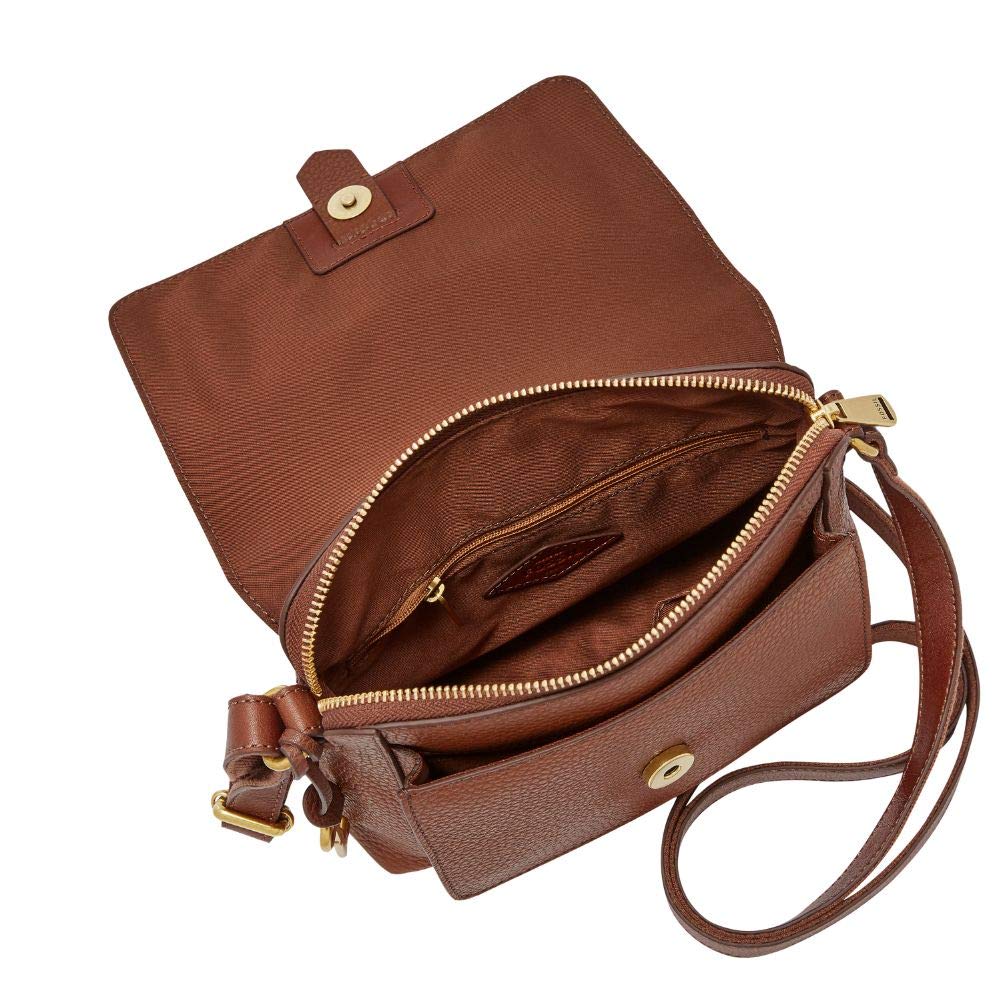 Brown Leather Small Crossbody Handbag O28524