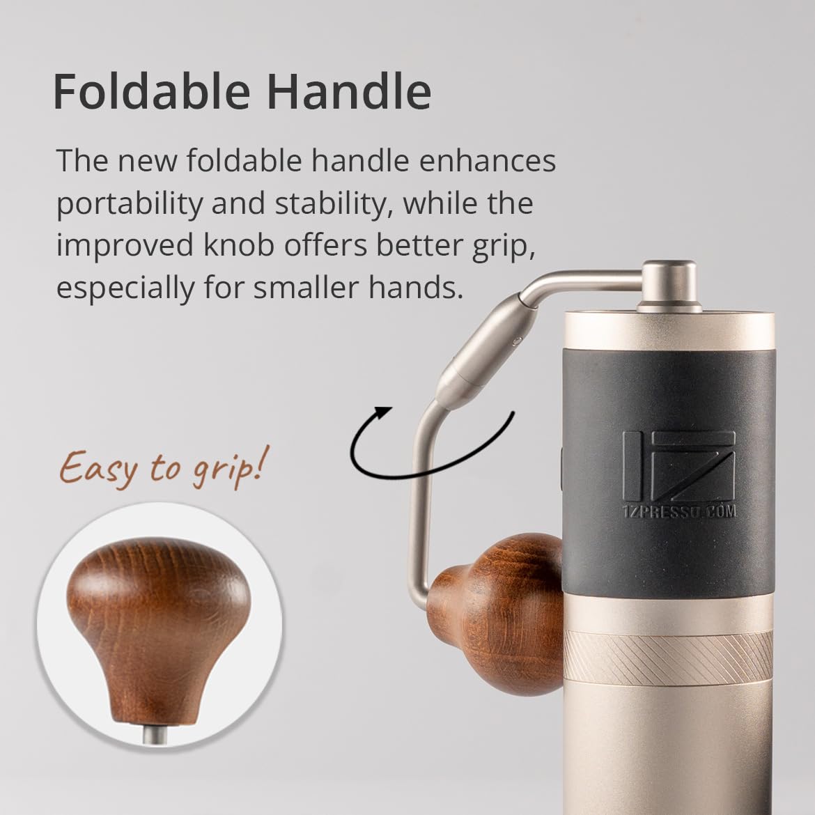 Manual Coffee Grinder Silver Stainless Steel Conical Burr Q28994
