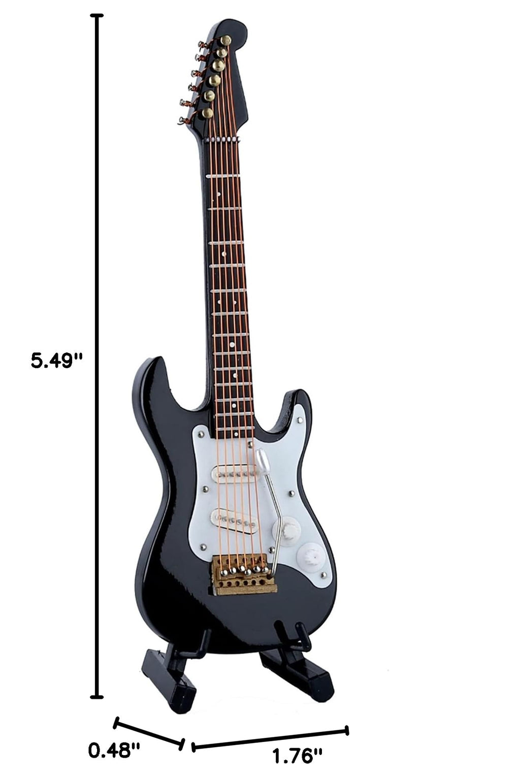 Miniature Electric Guitar Replica with Stand and Case M178567