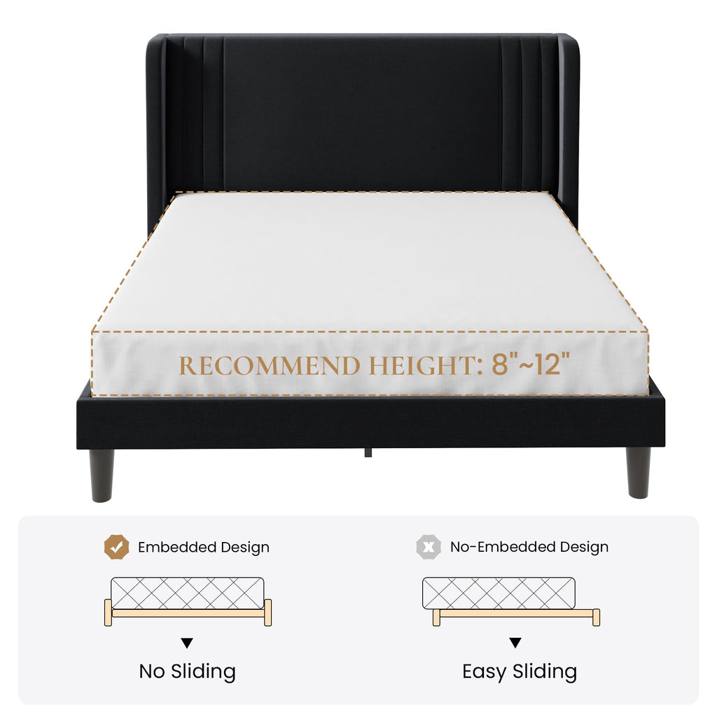 Queen Velvet Upholstered Bed Frame P410347