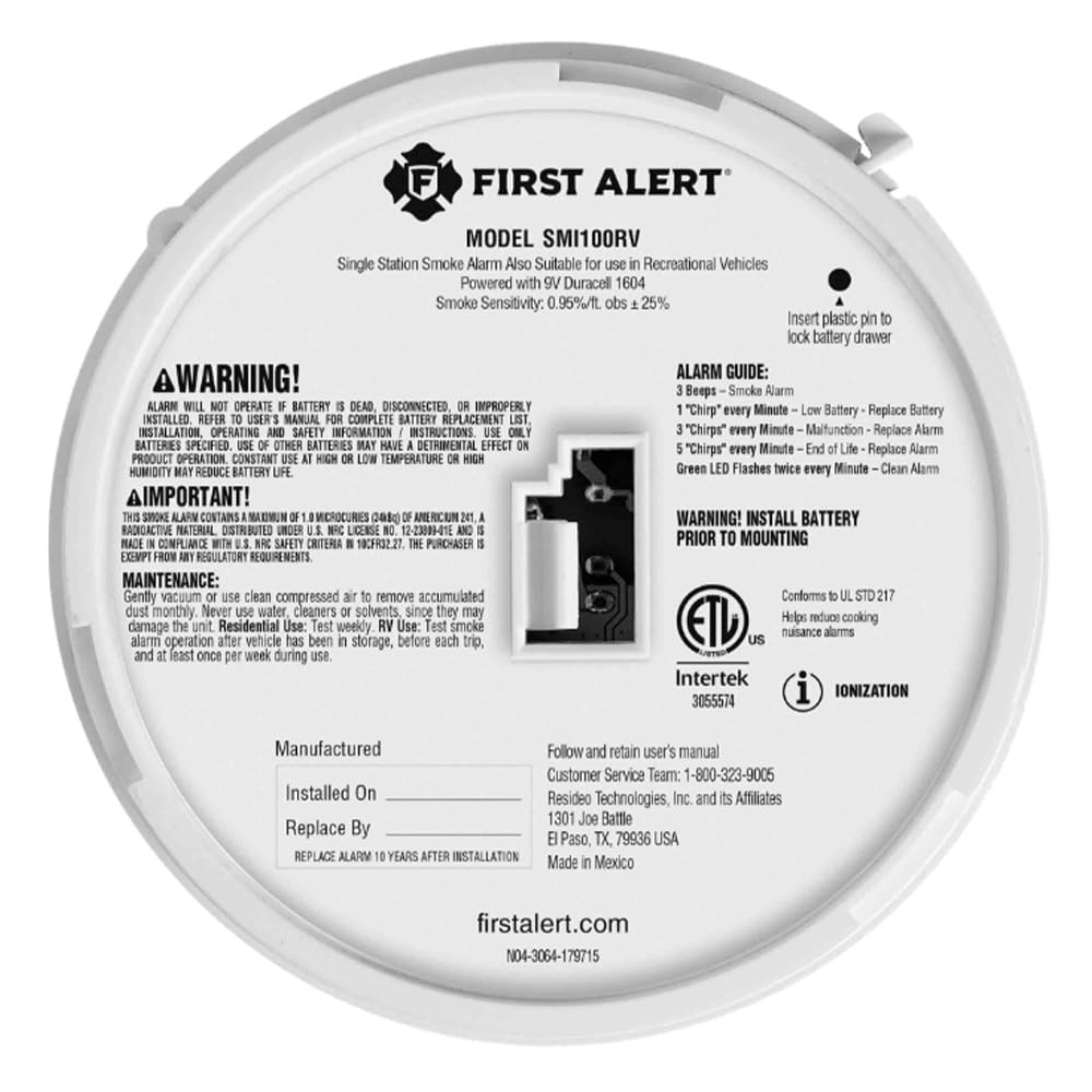 Battery-Operated Smoke Alarm W92665