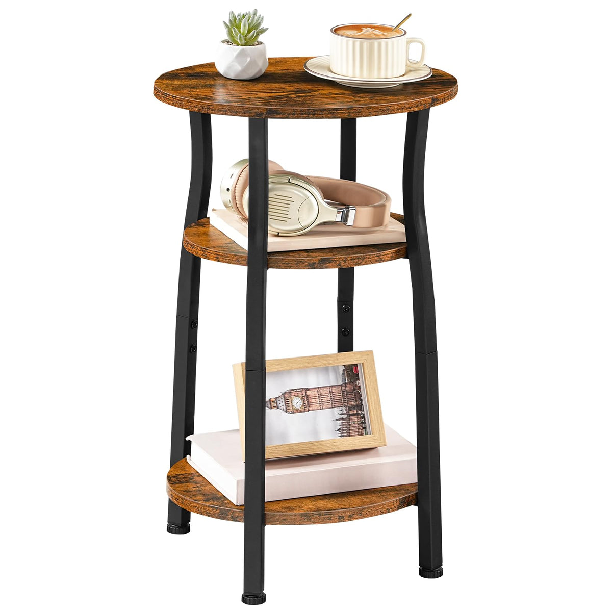 Small Round 3-Tier Storage Side Table Z530