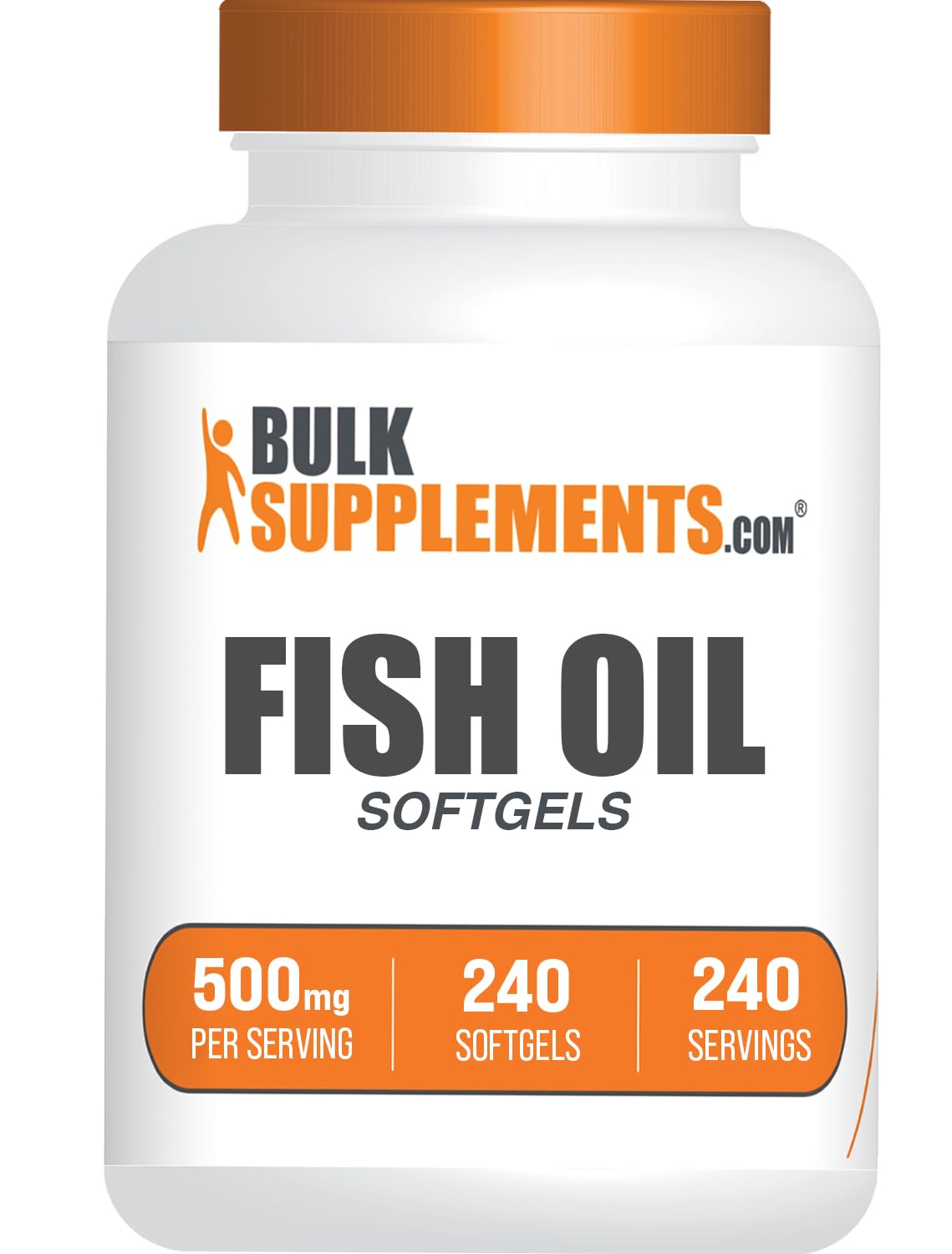 Fish Oil 500mg Softgels Omega 3 Gluten Free 240 Count E8791