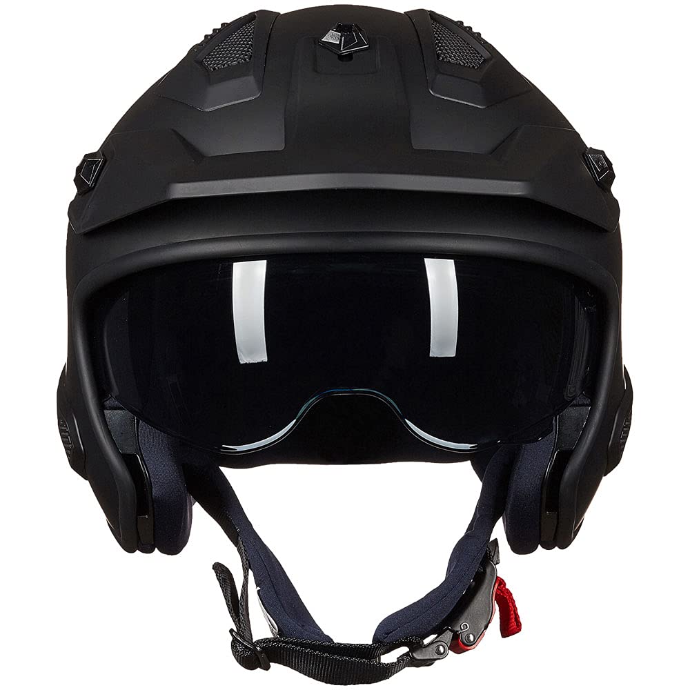 Open Face 3/4 Half Motorcycle Helmet DOT Matte Black M D8726