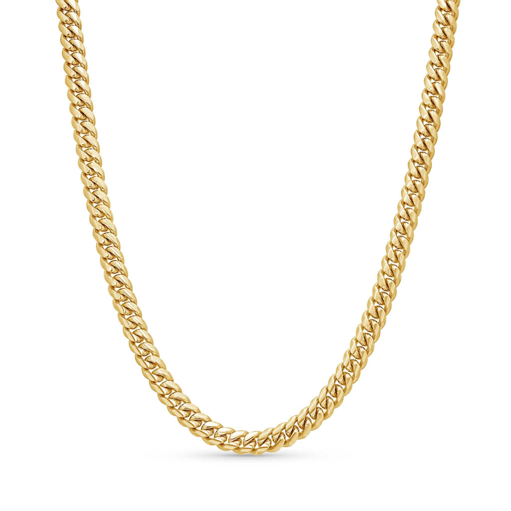 5.5mm Gold Vermeil Sterling Silver Cuban Link Chain Necklace G84732