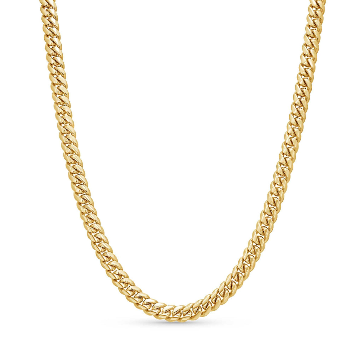 5.5mm Gold Vermeil Sterling Silver Cuban Link Chain Necklace G84732