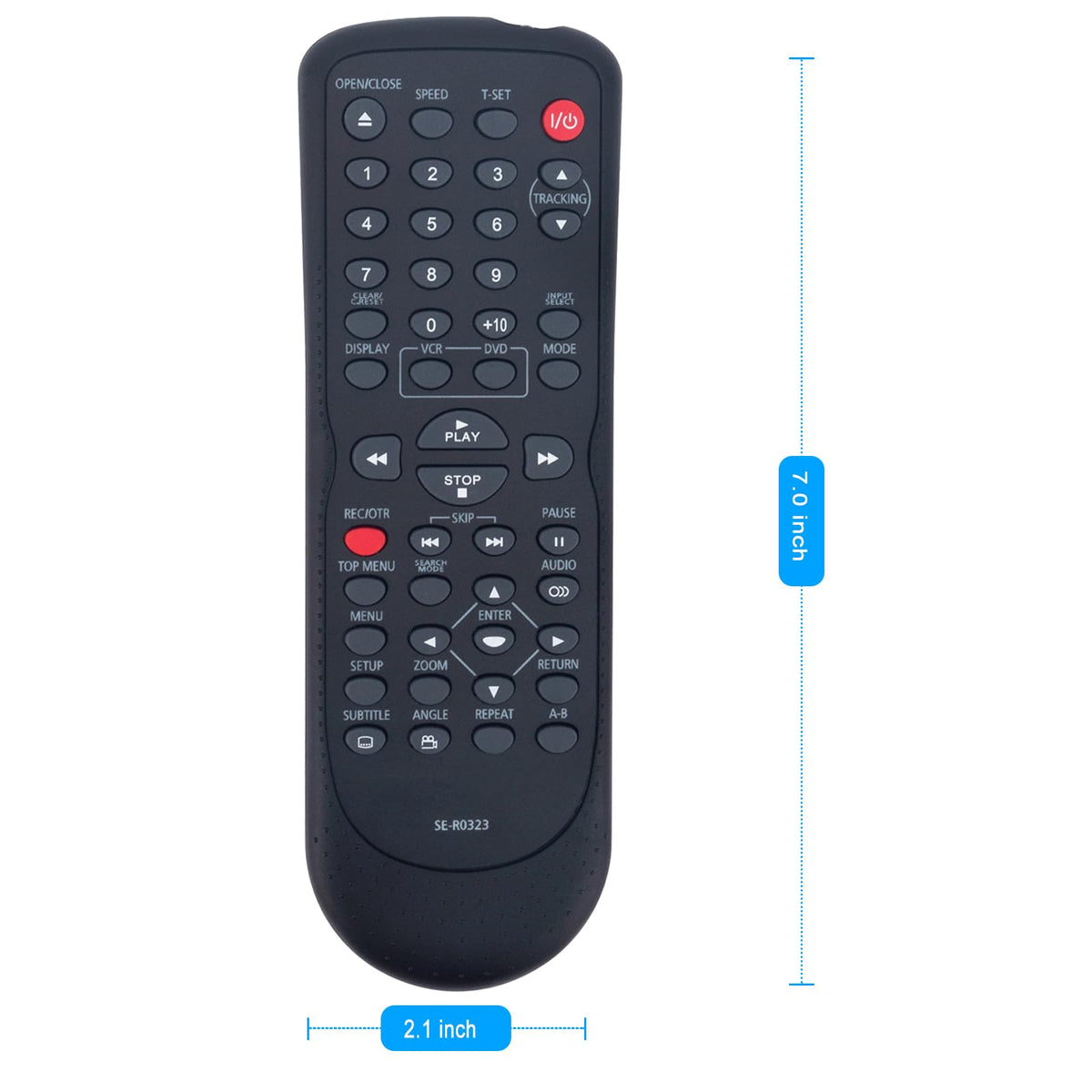 Replacement Remote Control for Toshiba DVD VCR Player A7893