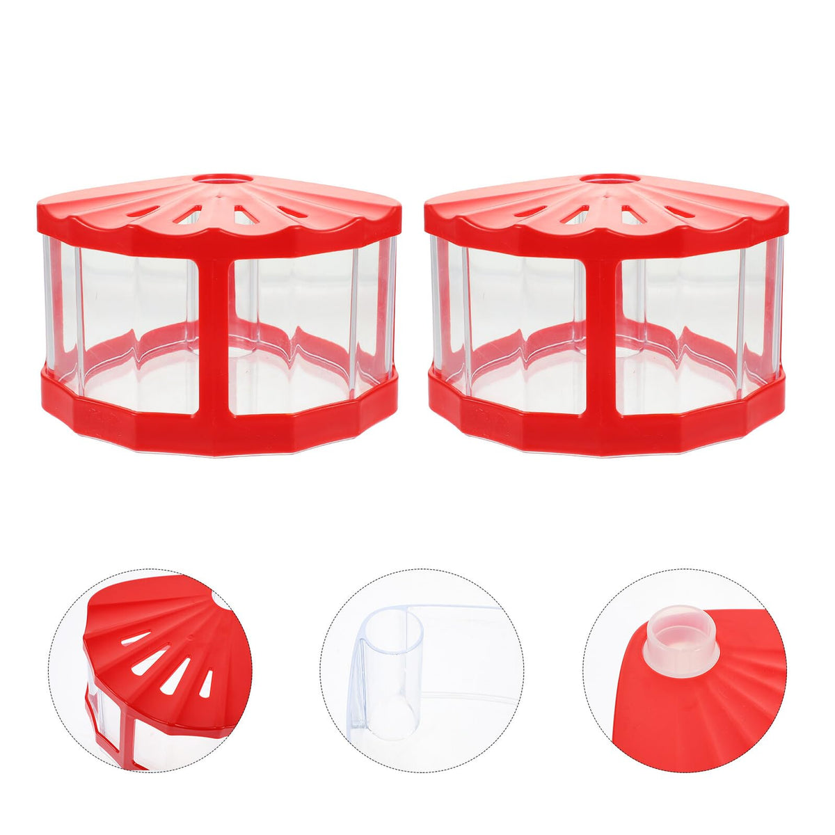 2pcs Mini Plastic Aquariums with LED Light R820