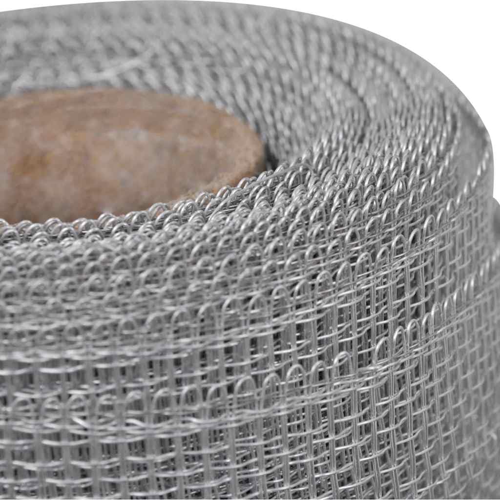 Aluminum Mesh Screen 39.4"x196.9" Silver S53877