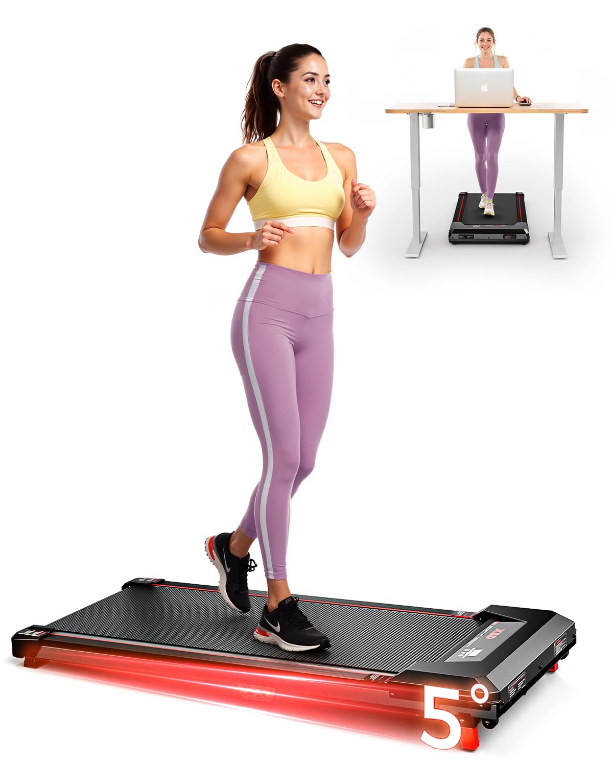 Incline Walking Pad Treadmill 330 Lbs Capacity 2.5HP S462458