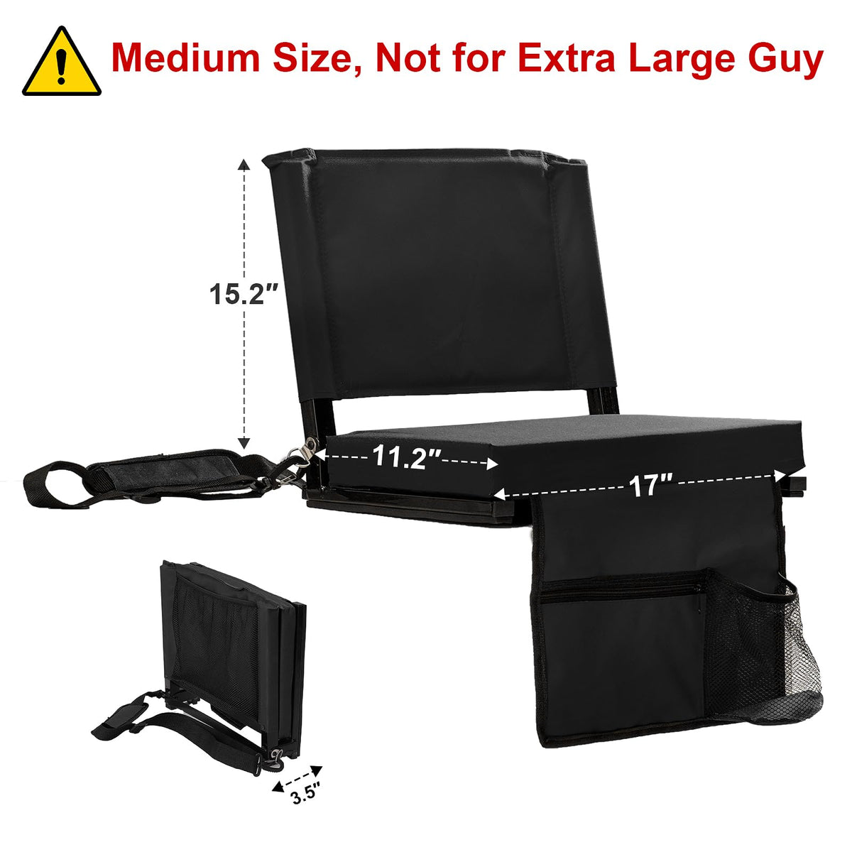 Folding Bleacher Seat with Back Support and Cushion G457592