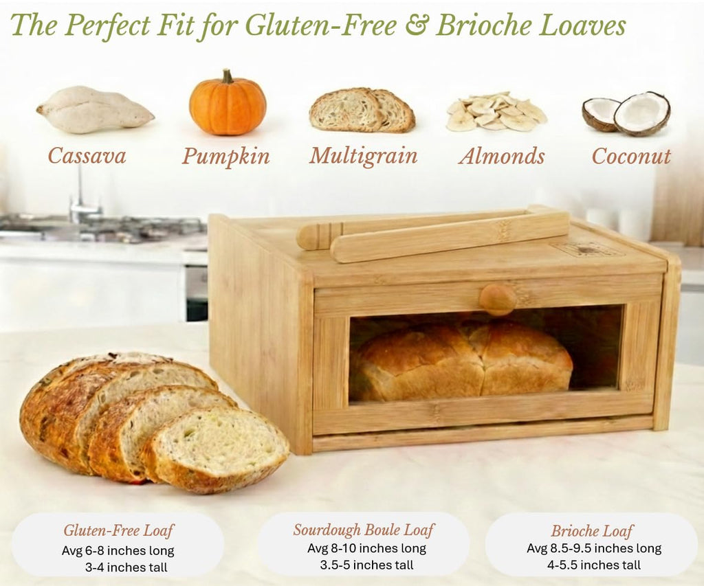 Bamboo Bread Box with Lid D77671