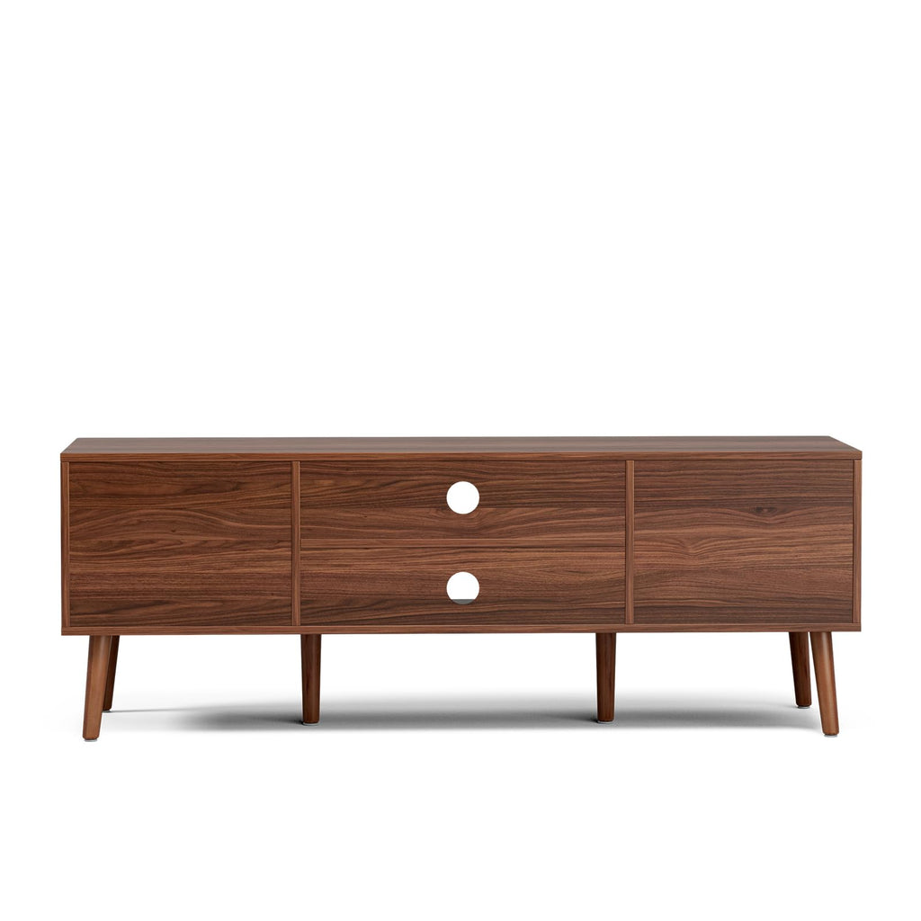 Walnut TV Stand with Fluted Doors U147