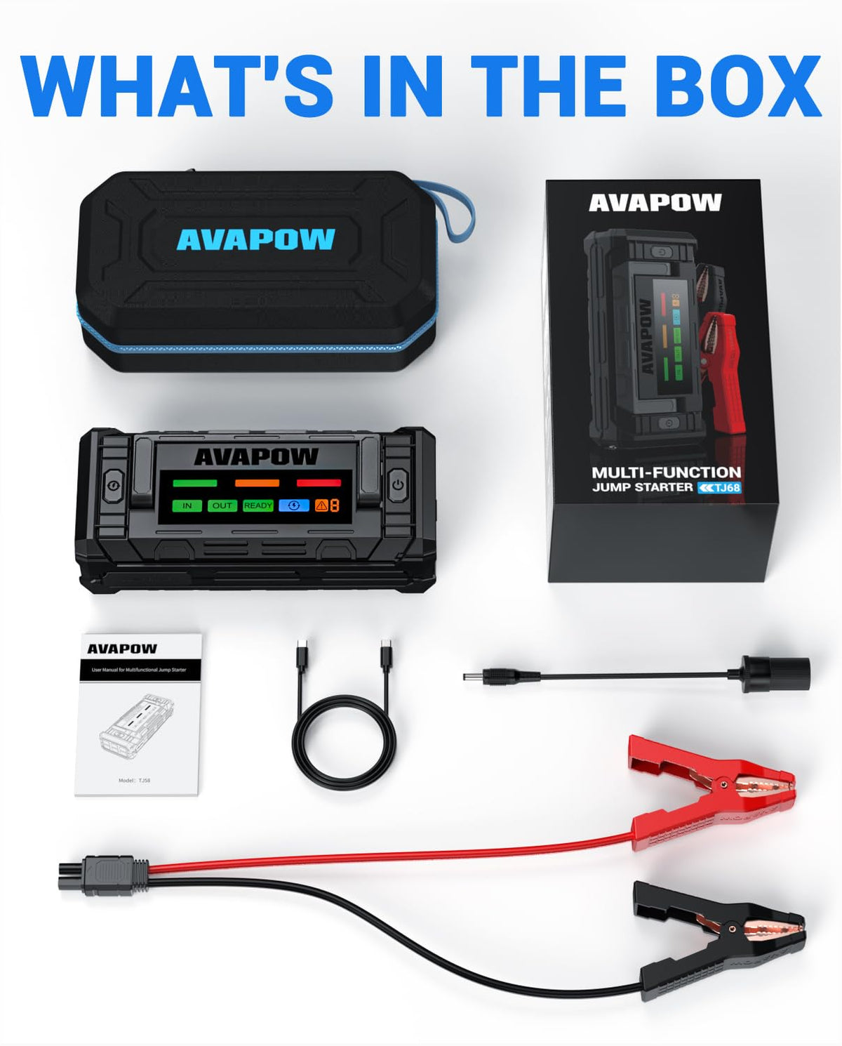 10000A Portable Battery Jumper Starter with 4" HD Display U100