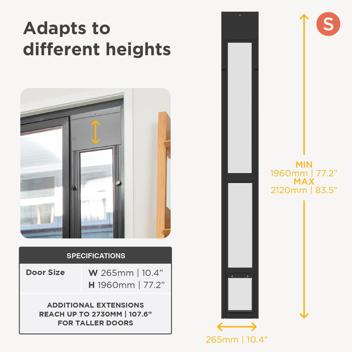 Dog Door for Sliding Glass Door I173