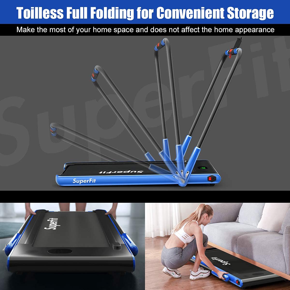 2 in 1 Folding Treadmill V3099