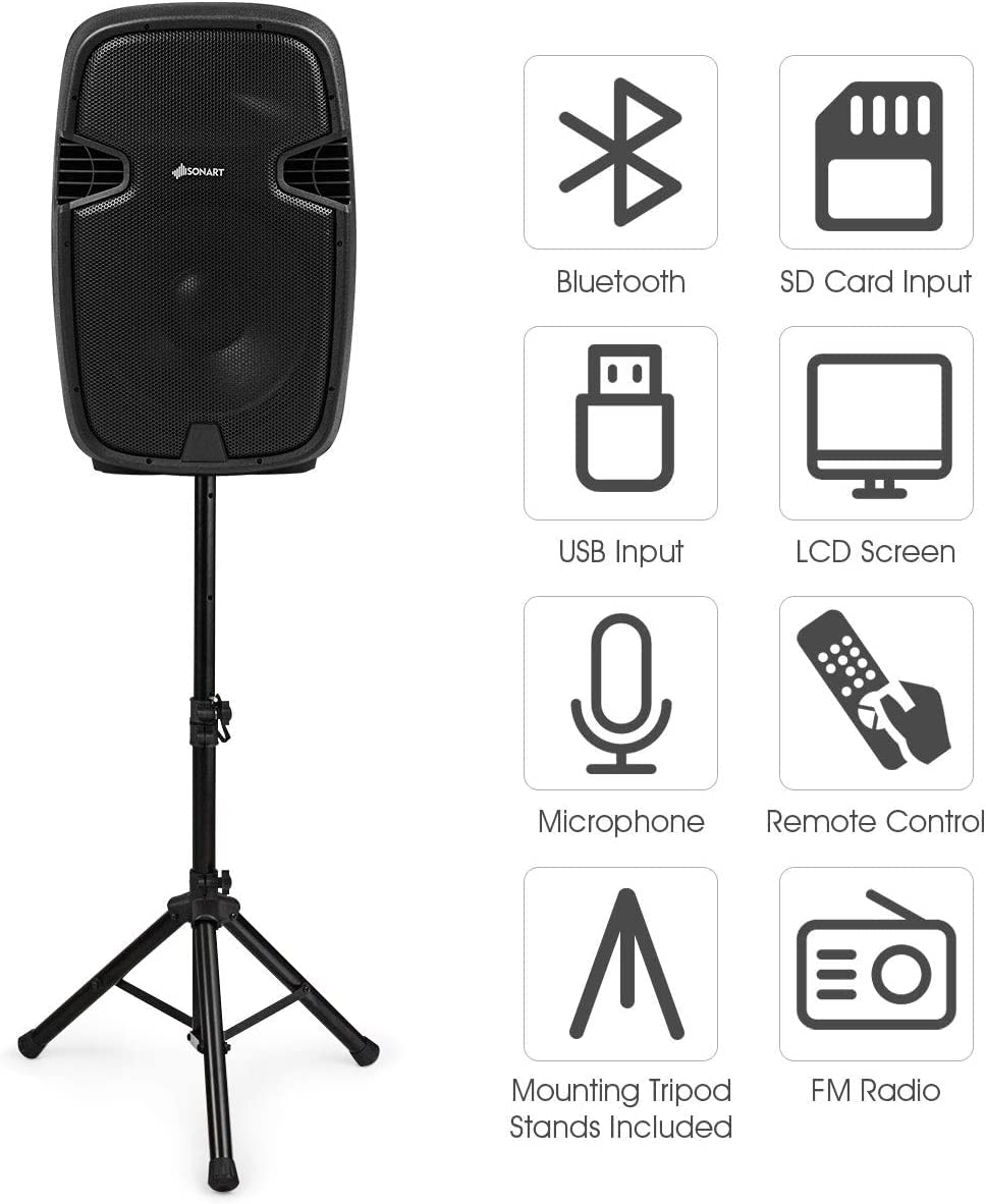 Portable 15" PA Speaker System Set K854760