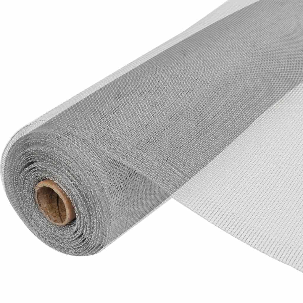 Aluminum Mesh Screen 39.4"x196.9" Silver S53877