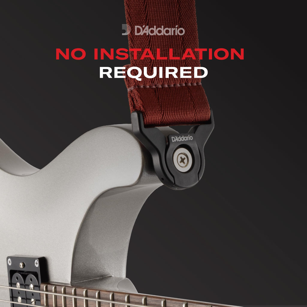 Black Leather Guitar Strap C9930