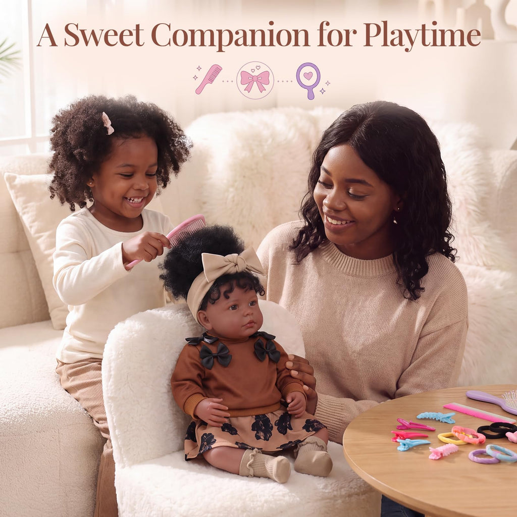 20 Inch Black Baby Doll with Play Set A20770