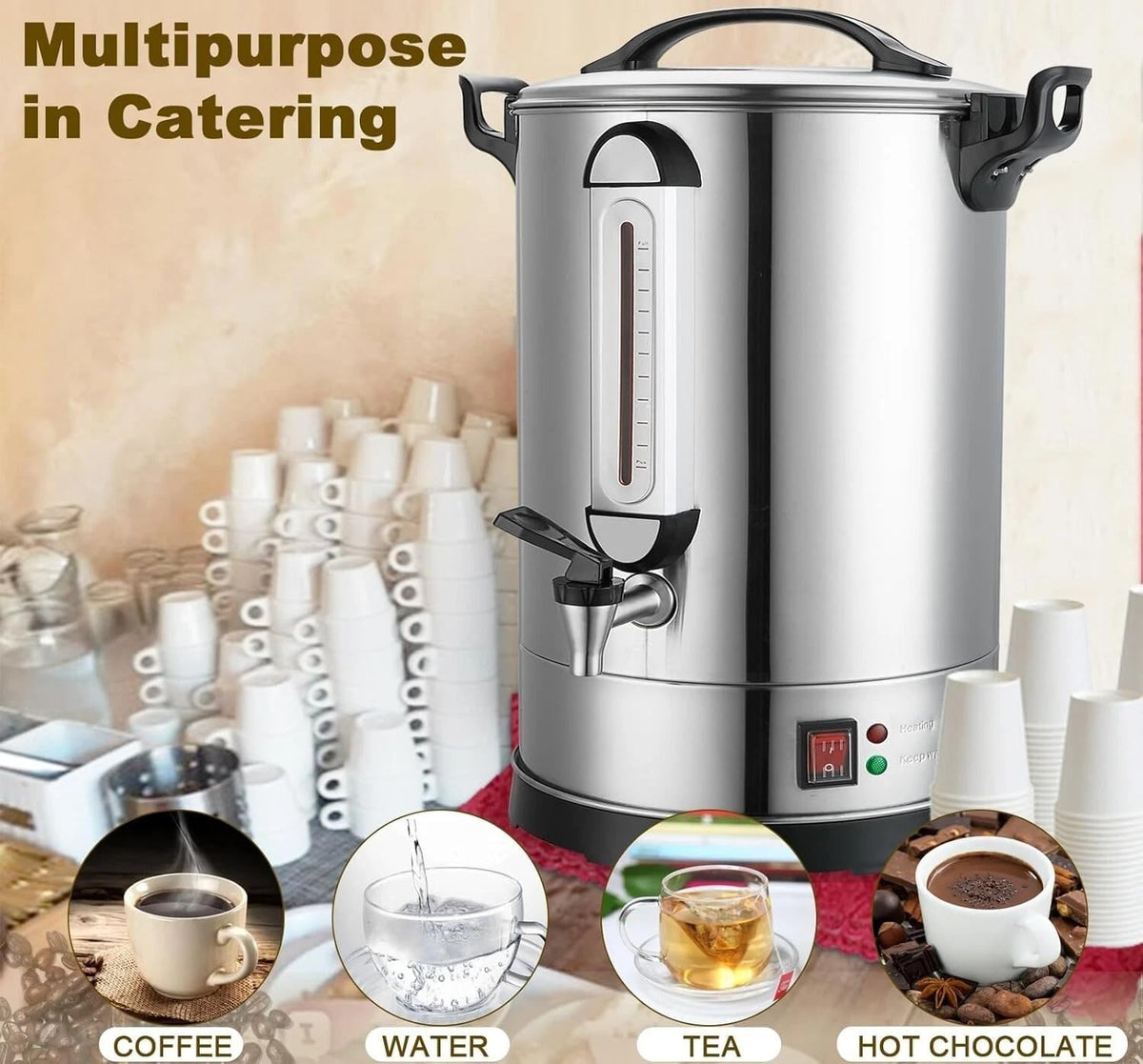 24L Stainless Steel Electric Coffee Urn S2670