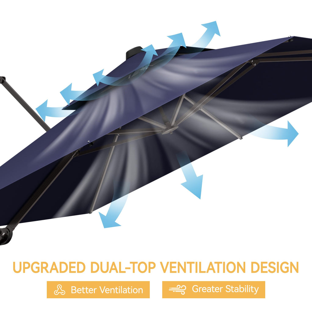 Cantilever Patio Umbrella with Base V920258