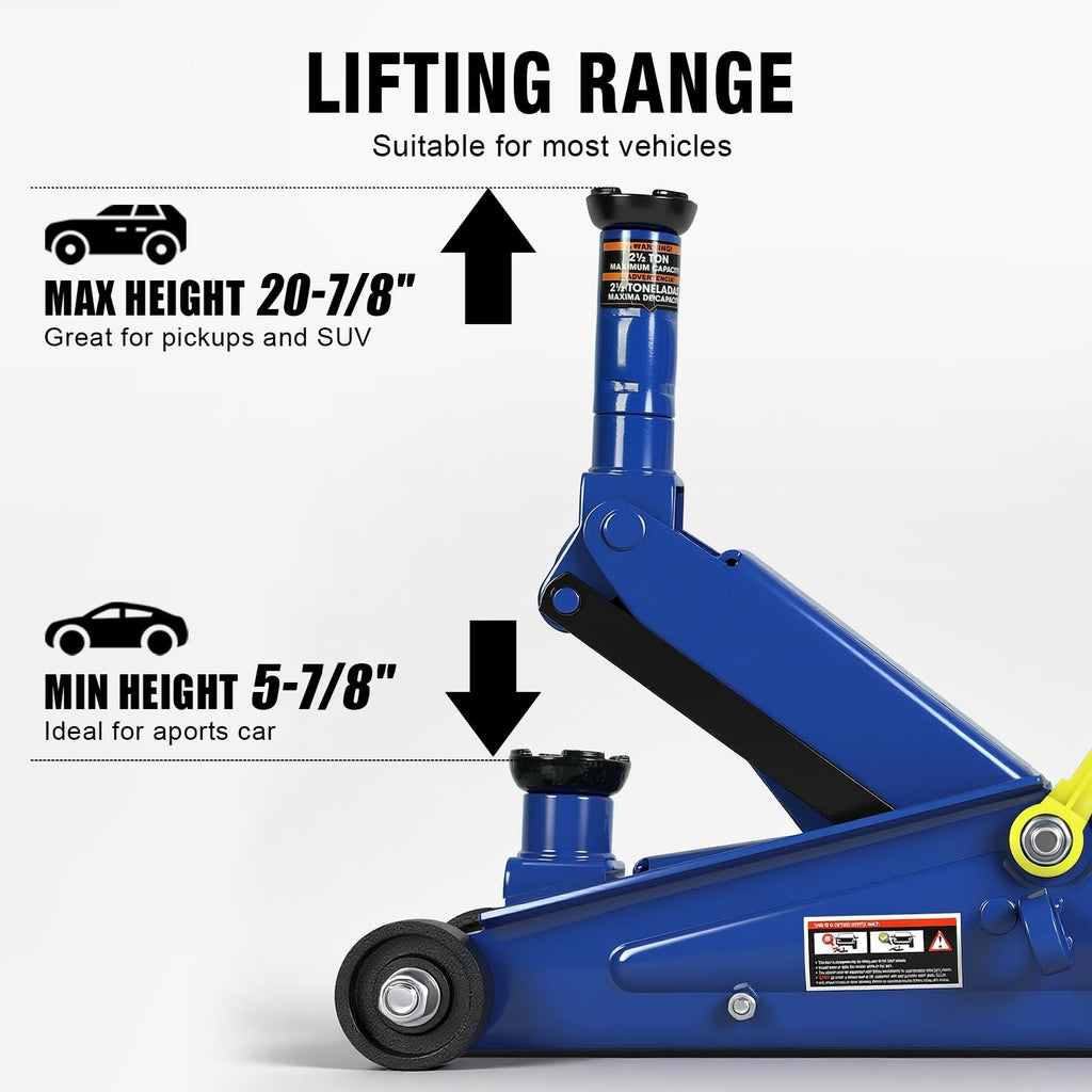 3 Ton Hydraulic Floor Jack, 6000 LBS Capacity, Blue D731473
