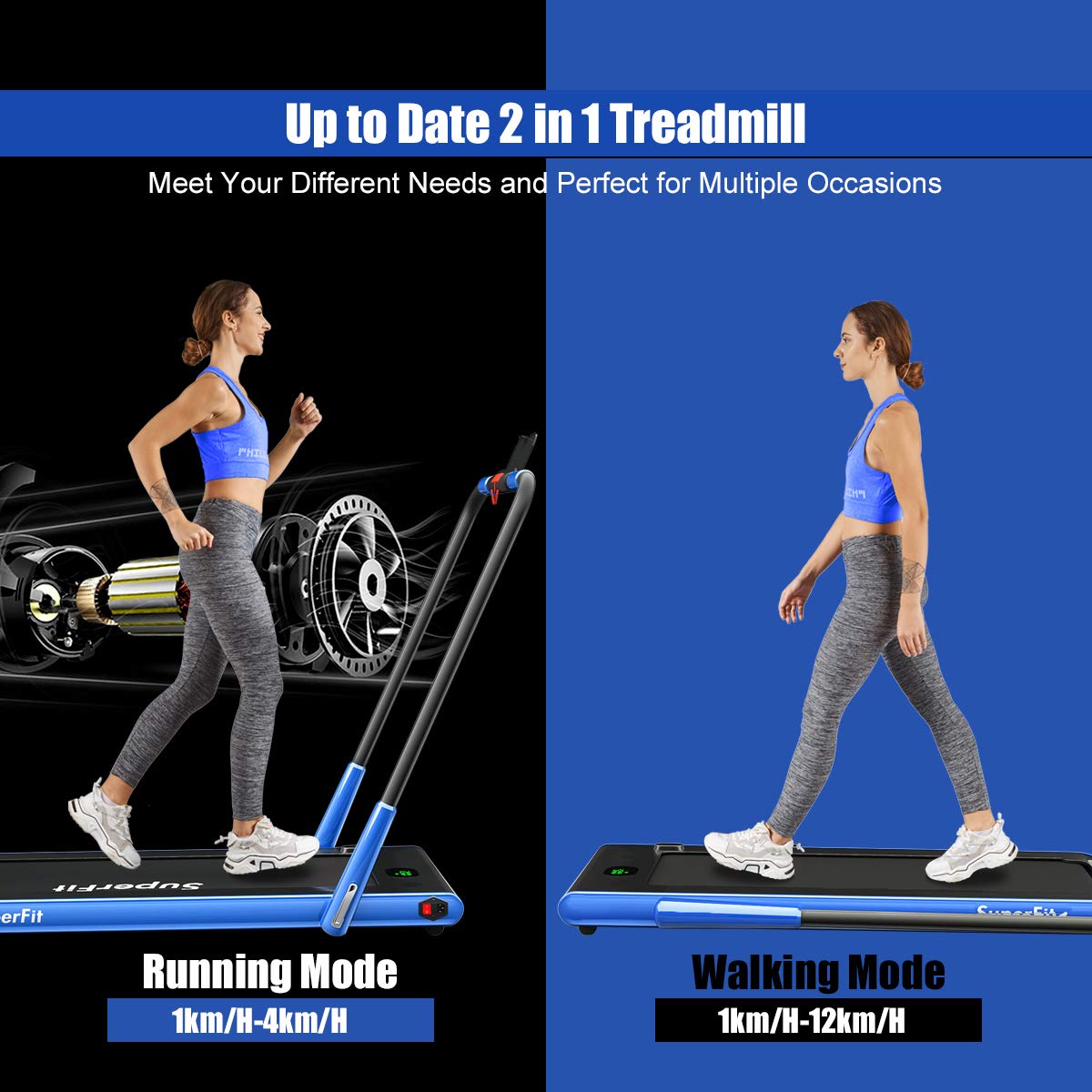 2 in 1 Folding Treadmill V3099