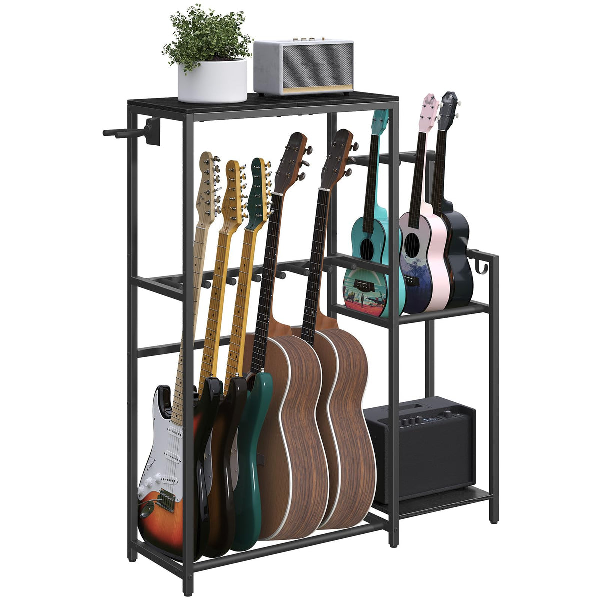 Guitar Stand, Multi-Guitar Rack, AMP Stand, Record Rack J9717