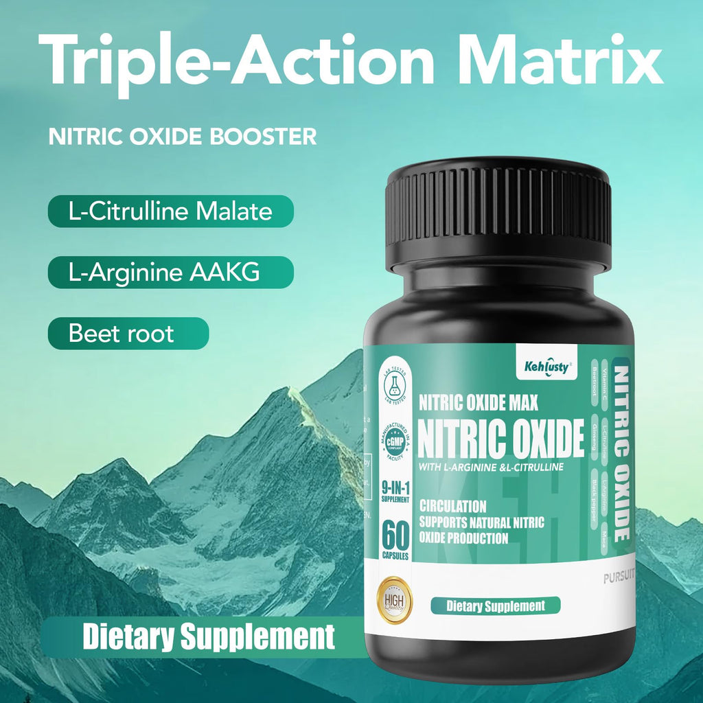 Nitric Oxide Booster Supplements 60 Capsules Q73657