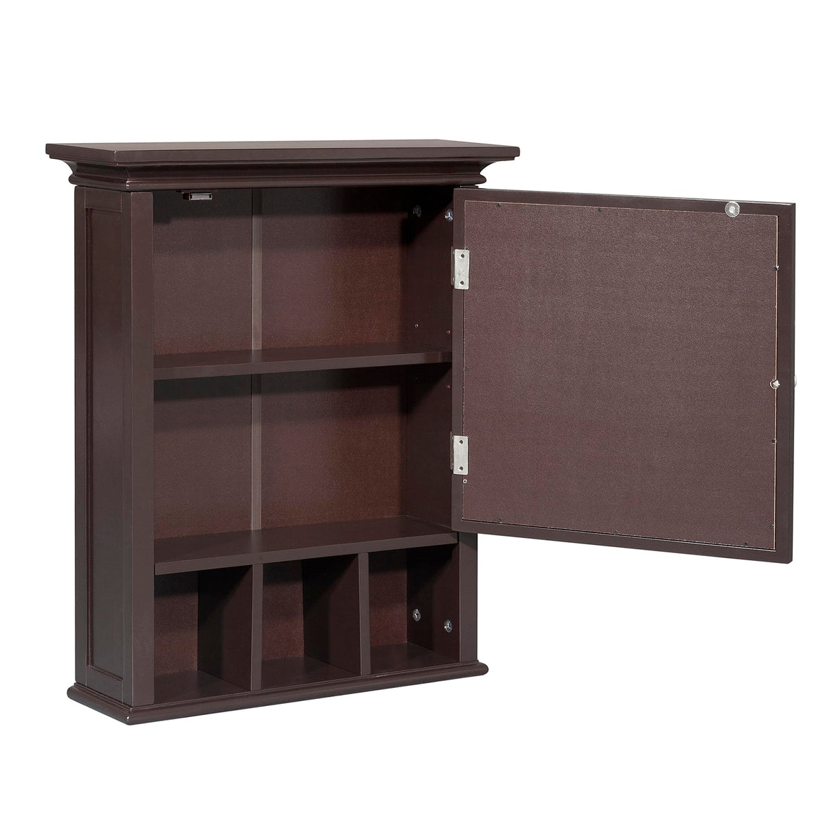 Espresso Wooden Over the Toilet Bathroom Medicine Cabinet with Mirror M429