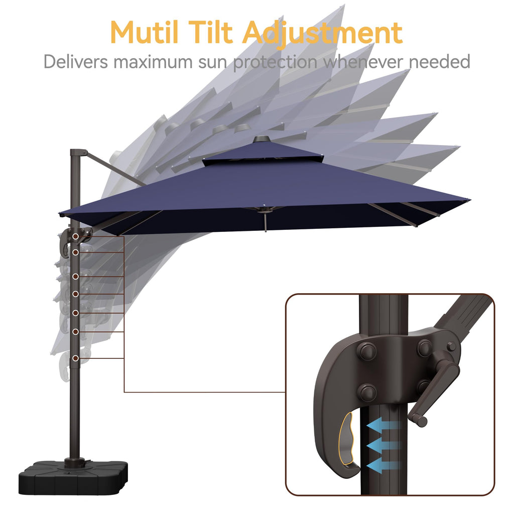 Cantilever Patio Umbrella with Base V920258