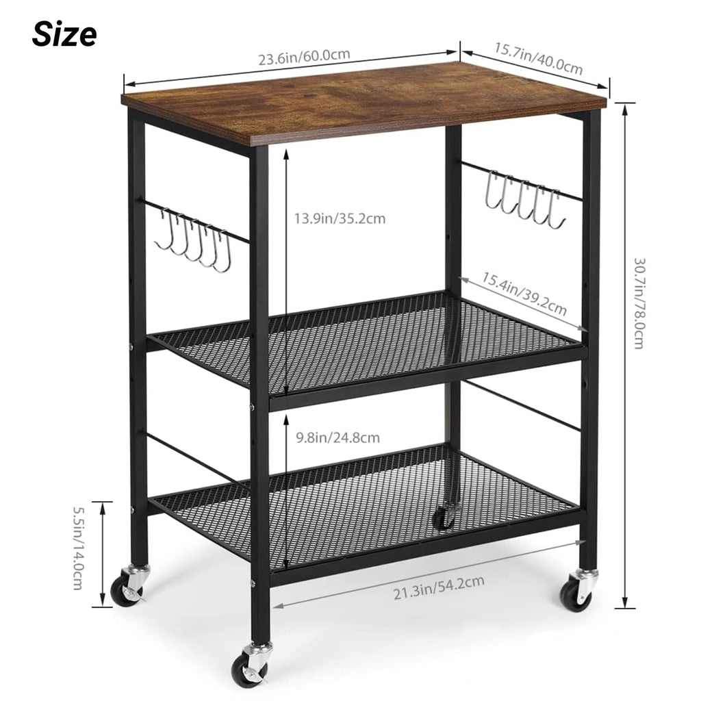 3-Tier Rolling Cart M90779
