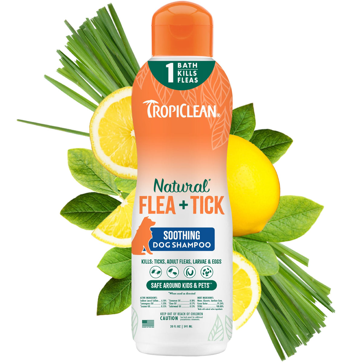 Soothing Flea and Tick Dog Shampoo 20oz L2694