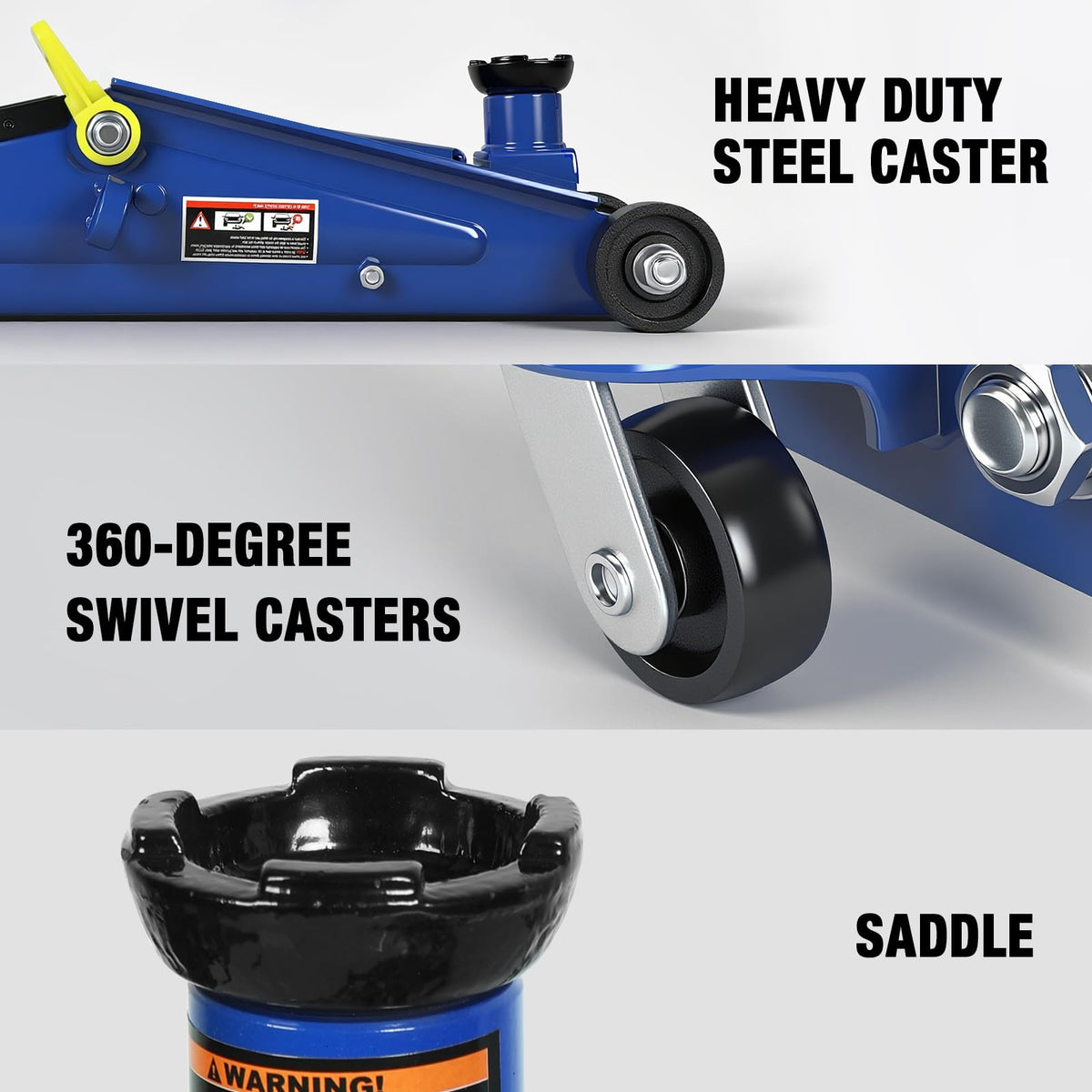 3 Ton Hydraulic Floor Jack, 6000 LBS Capacity, Blue D731473
