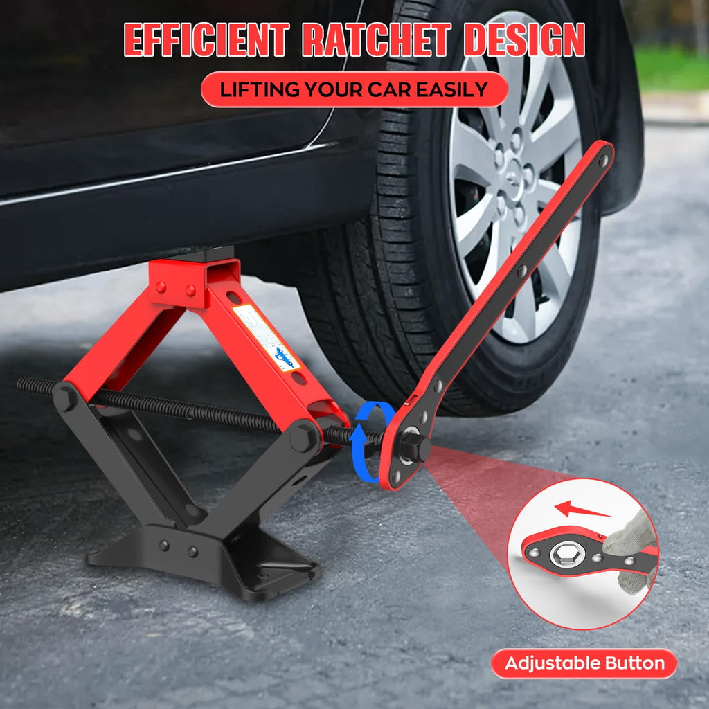 3 Ton Heavy Duty Scissor Jack Kit with Lug Wrench T723372