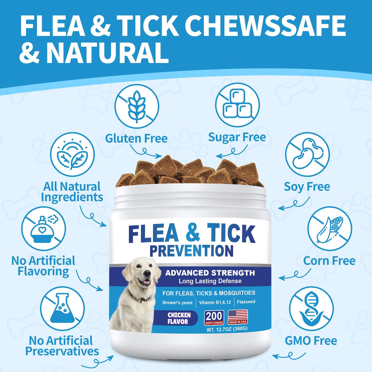 Flea and Tick Chewables 200Ct D920777