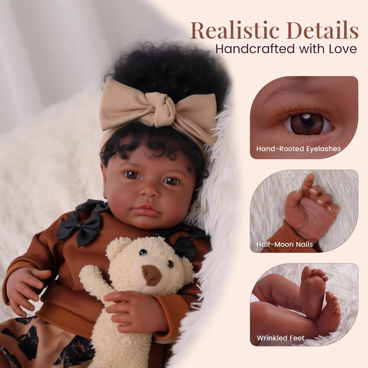 20 Inch Black Baby Doll with Play Set A20770
