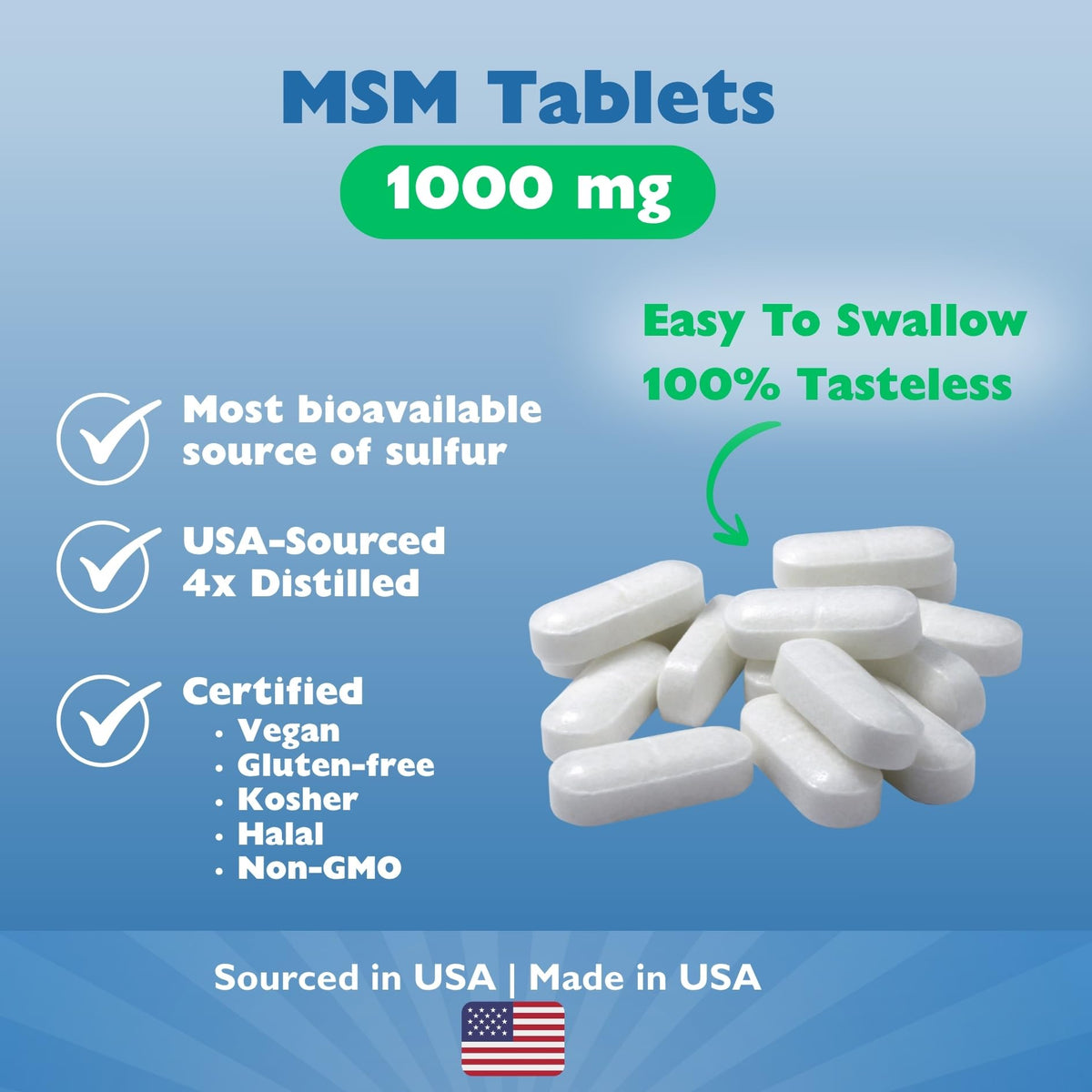 MSM Tablets 1000mg 120 Count F321362
