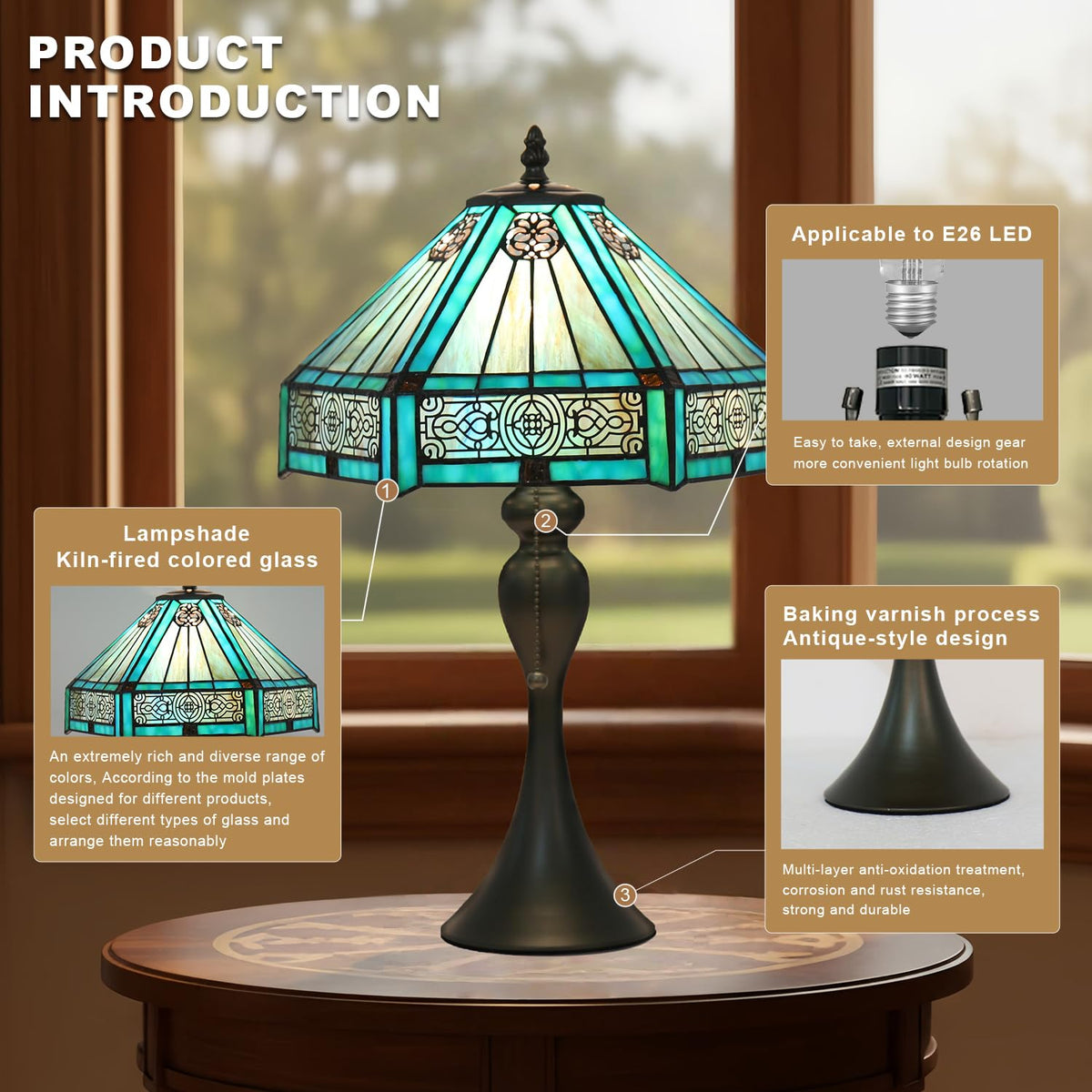 Stained Glass Table Lamp R27070