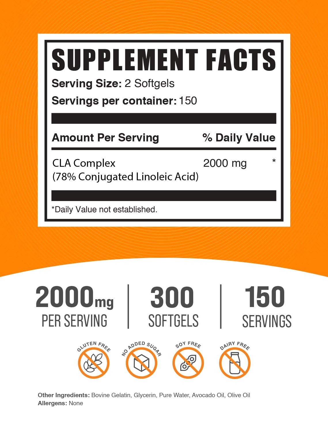 CLA 2000mg Fish Oil 1000mg Softgels R431
